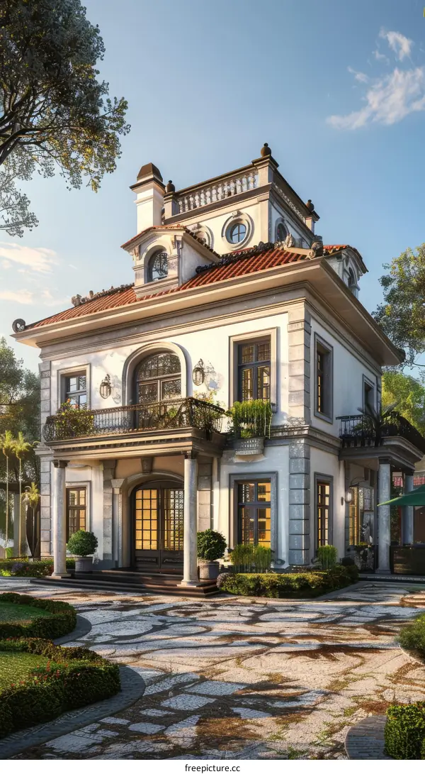 European Style Villa Featuring Luxurious Interiors and Exteriors