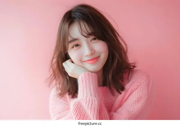 Portrait of a Young Asian Woman Smiling