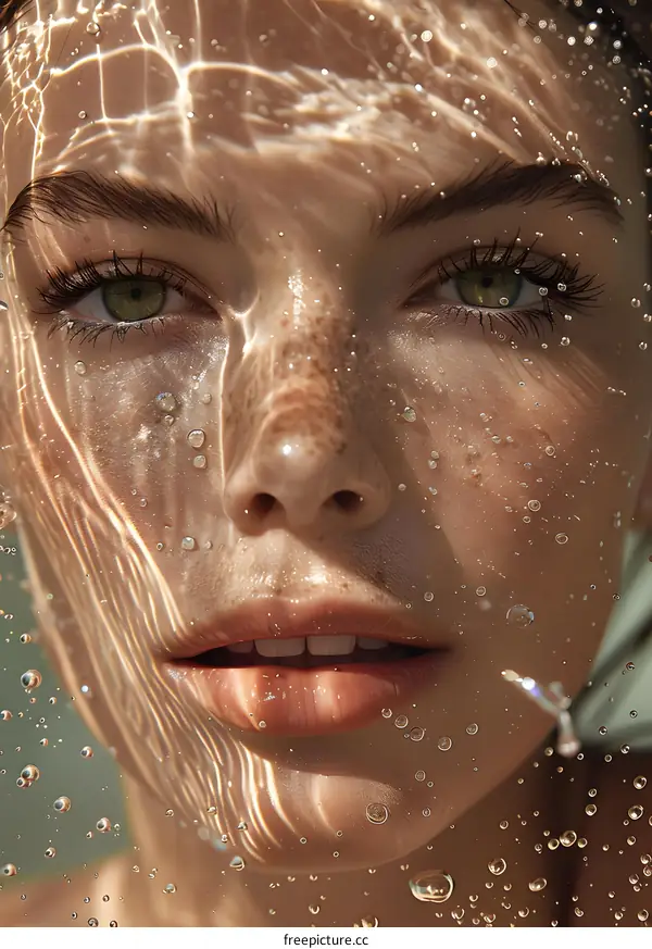 Woman Underwater Portrait