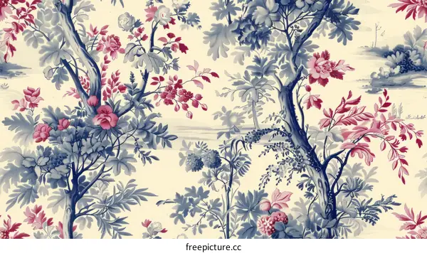 Vintage Floral Chintz Fabric