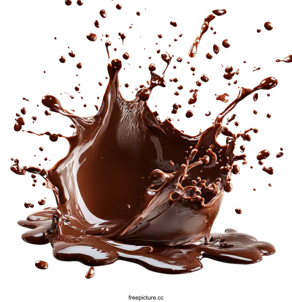 [Transparent Background PNG]Chocolate Splash in High Definition