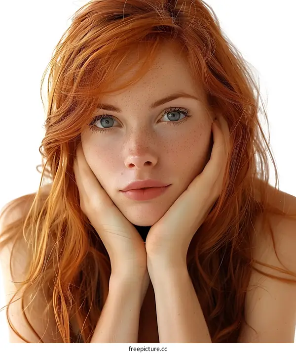 portrait of a beautiful redheaded woman