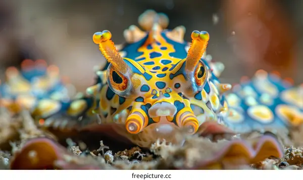 Underwater photography of a colorful Nudibranch