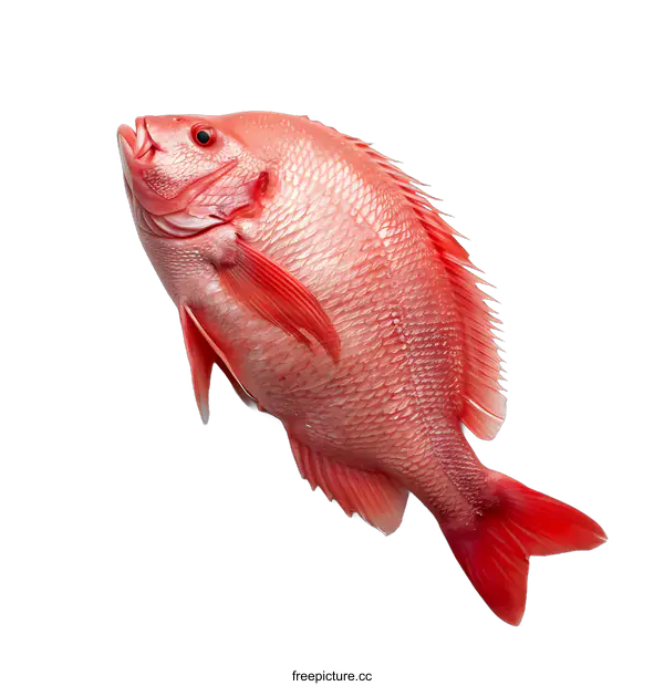 [Transparent Background PNG]Fresh Red Snapper on White Background