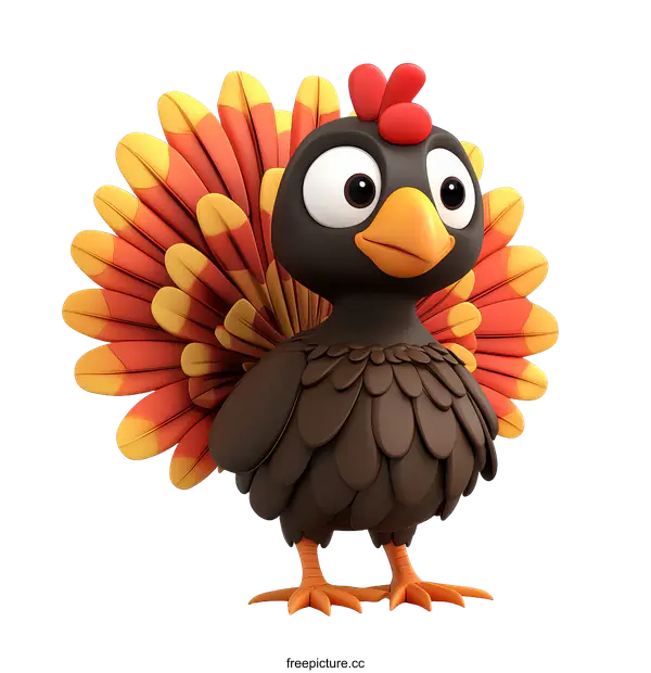 [Transparent Background PNG]Cartoon Thanksgiving Turkey Illustration