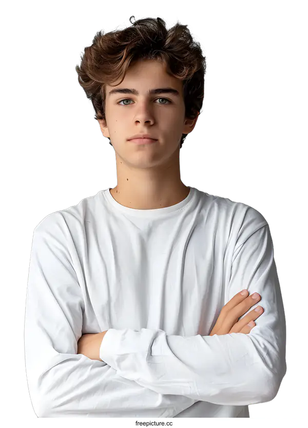 [Transparent Background PNG]Portrait of a Teenage Boy