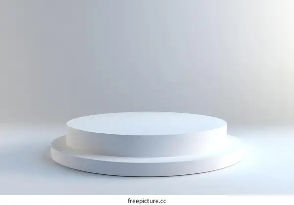 Modern Minimalist White Display Podium