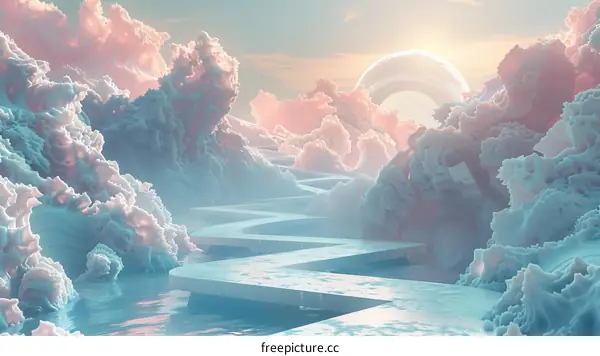 Vivid Pink Sky Valley of Dreams