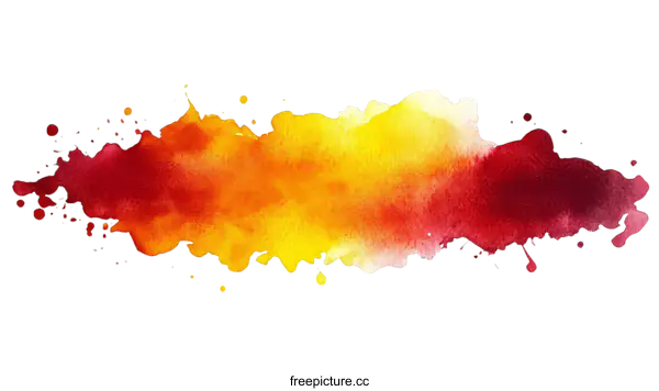 [Transparent Background PNG]Abstract Watercolor Paint Splatter Art