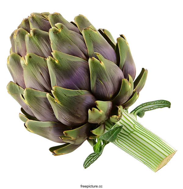 [Transparent Background PNG]Fresh Green Artichoke Isolated On White Background