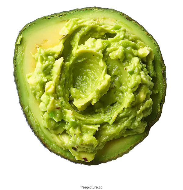 [Transparent Background PNG]Fresh Guacamole Avocado Isolated on White Background