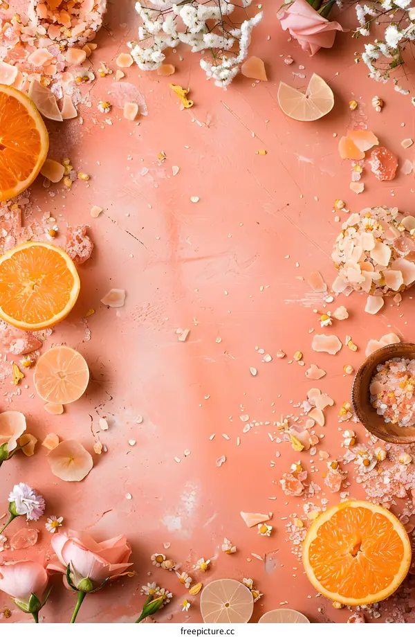 Orange and Pink Salt Spa Background