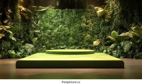 Tropical Green Product Display Stage