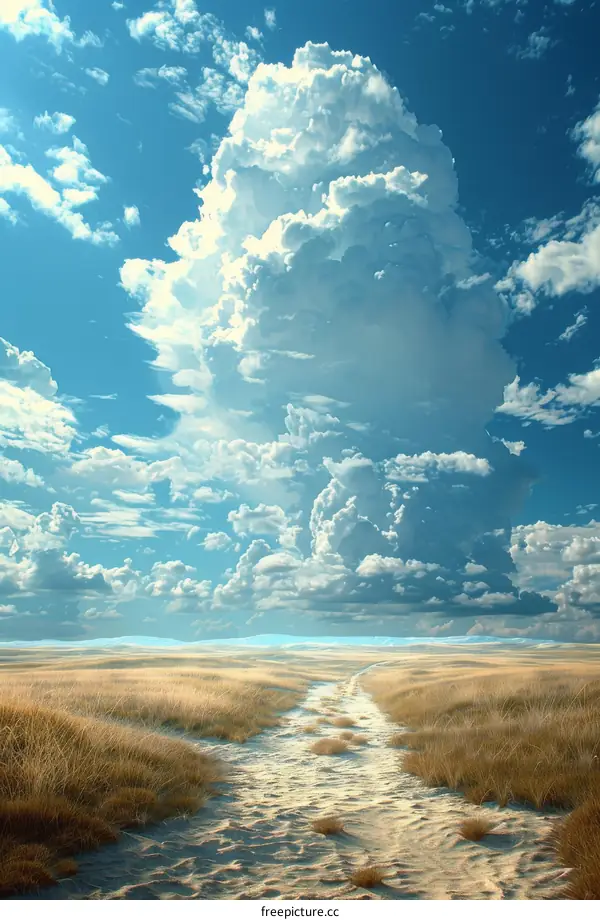 Solitary Path Melding with the Vast Prairie