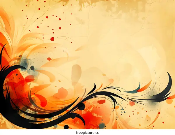 Abstract Grunge Floral Background