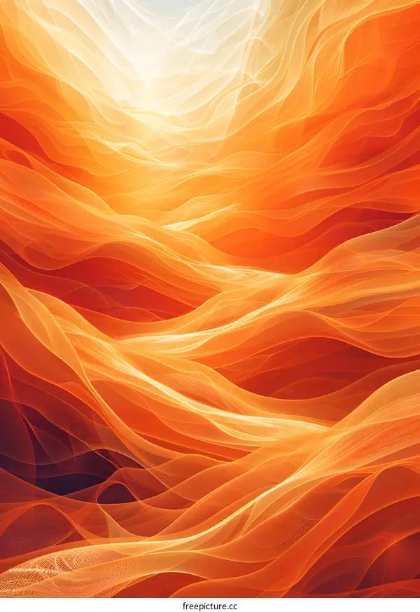 Illustration of orange waves