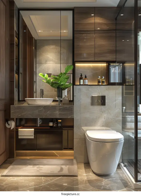 Modern Luxury Bathroom Design Illustration