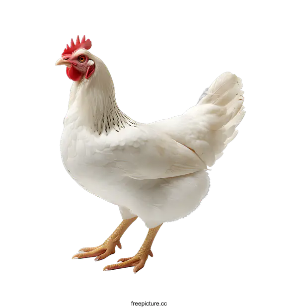 [Transparent Background PNG]White Chicken on White Background