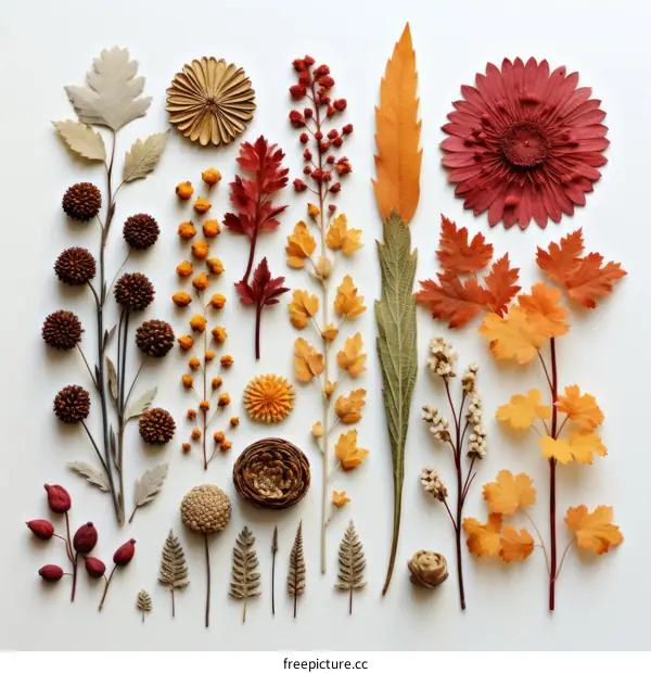 A Plethra of Autumn Leaves and Flowers