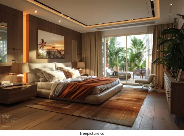 Modern Tropical Bedroom Design Interior