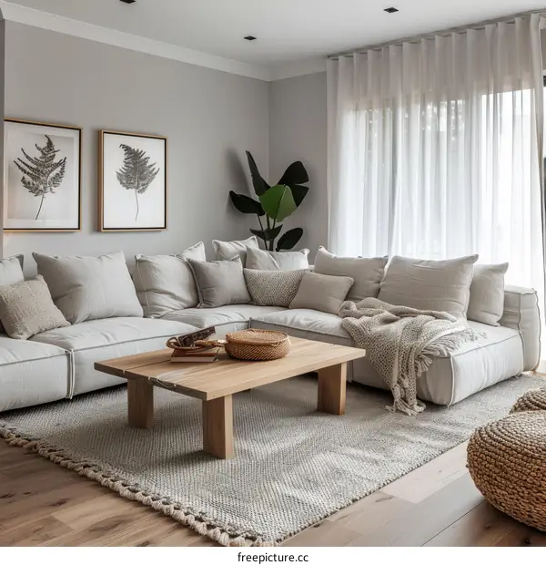 Inviting Scandinavian Styled Living Room