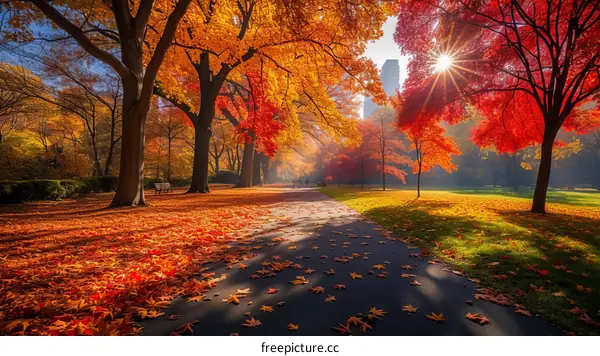 Fall Scenery of Central Park