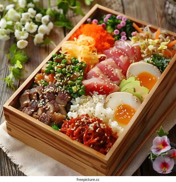 A delicious and healthy bento box with a variety of food items