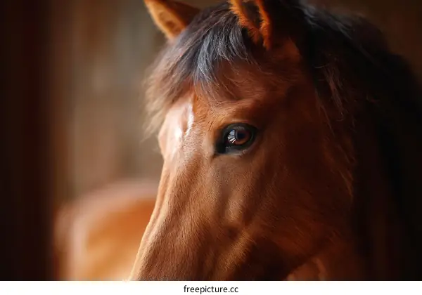 Close-up of a Beautiful Horses Eye