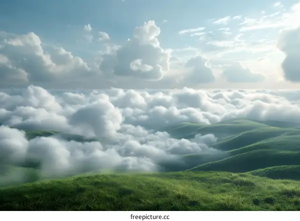 The hills and clouds