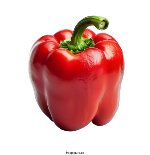 [Transparent Background PNG]Red Bell Pepper on White Background
