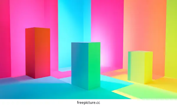 Abstract Colorful Background With Geometric Shapes