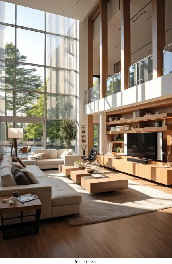 Bright and Airy Living Room With Modern Furnishings