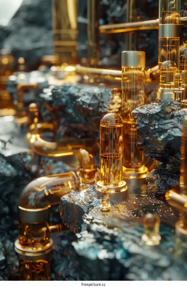 Abstract Futuristic Industrial Landscape