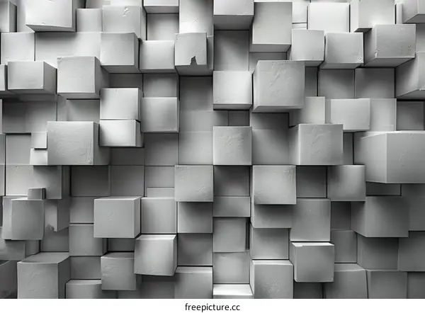 White concrete blocks background