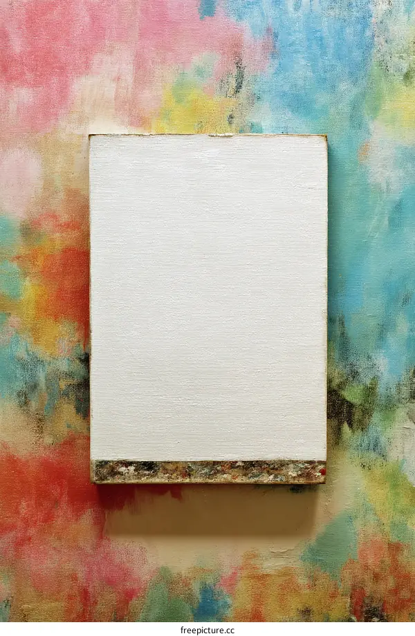 Abstract Art Piece on Colorful Background