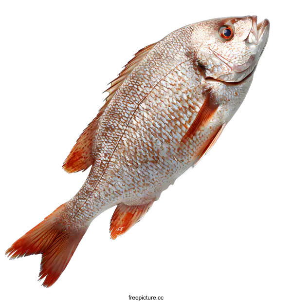 [Transparent Background PNG]Fresh Red Snapper Fish on White Background