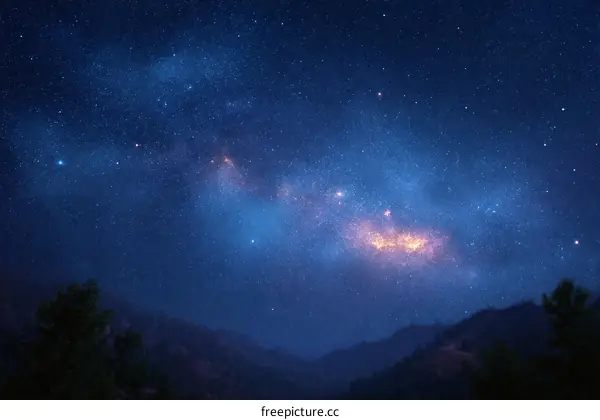 Night Sky with Milky Way Galaxy