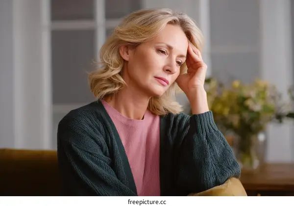 Woman Suffering from Stress or Pain