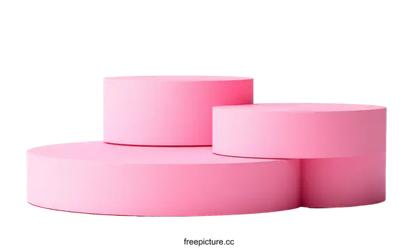 [Transparent Background PNG]Pink Geometric Display Platforms