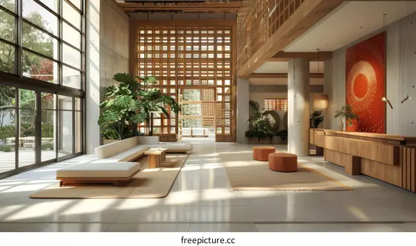 The beauty of simplicity in Japanese hotel lobby design