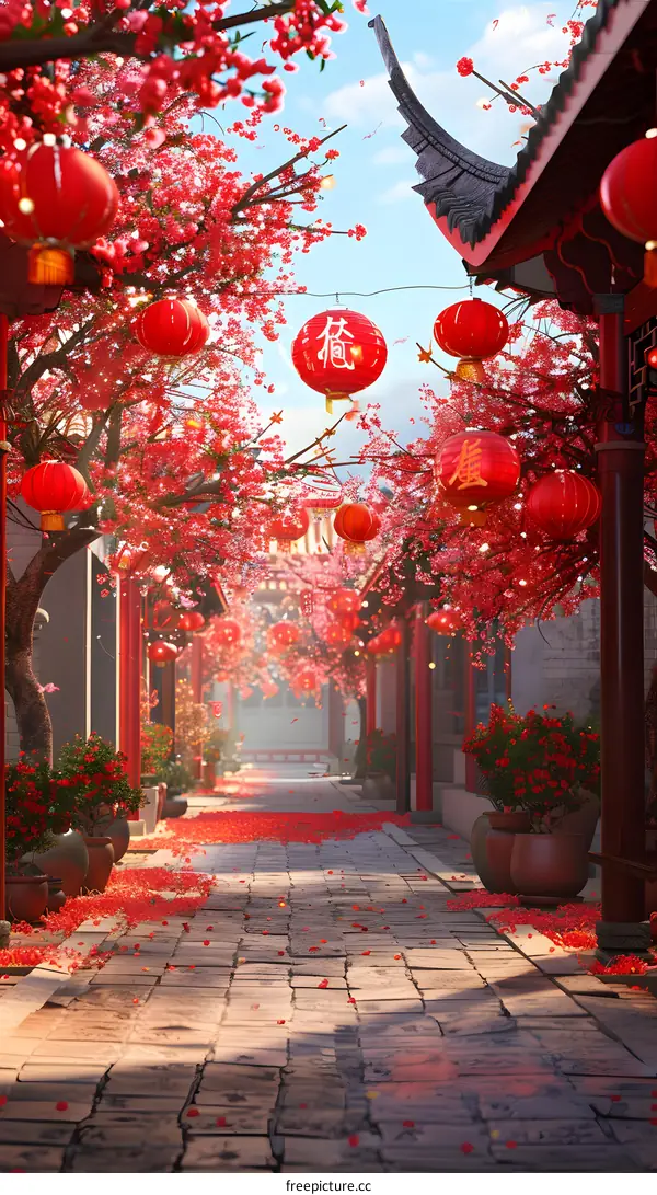 Street view during Spring Festival