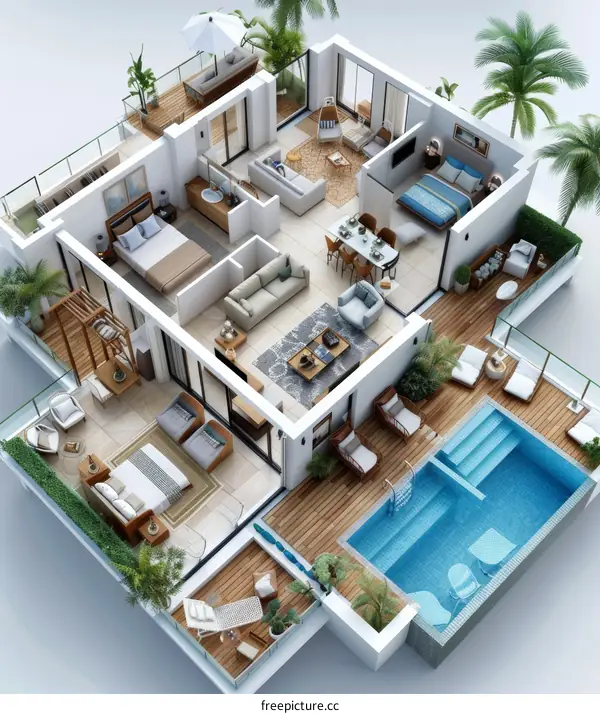 Luxury Apartment Floor Plan Design