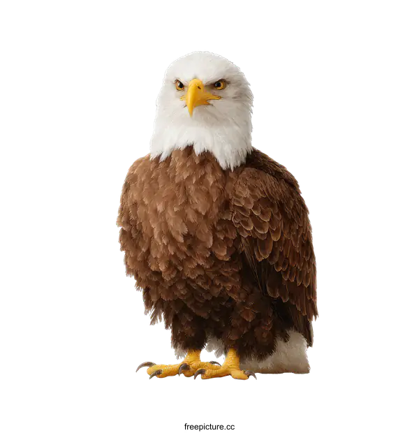 [Transparent Background PNG]Bald Eagle Portrait on White Background
