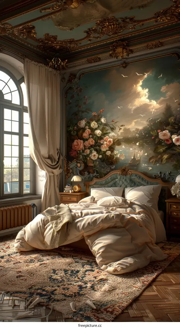 Calm and Classic: A Rococo Bedroom Haven