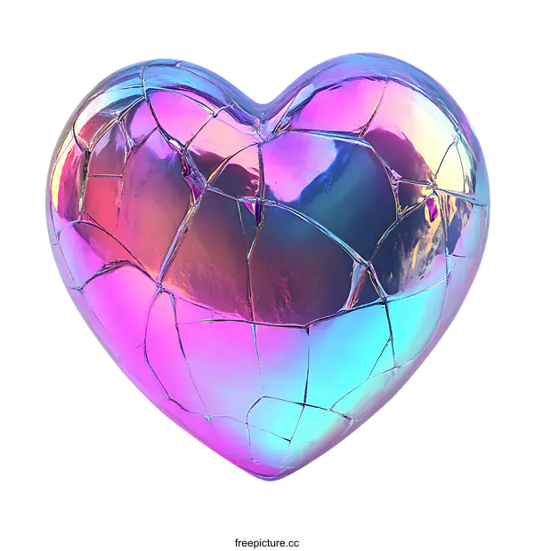 [Transparent Background PNG]Broken Heart Abstract Art Illustration