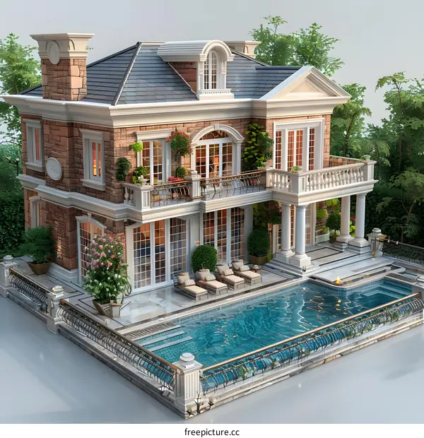 Luxury house with swimming pool