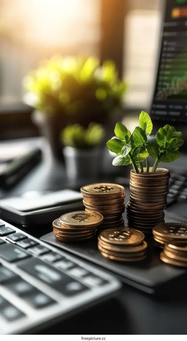 Bitcoin Investment Growth Illustration