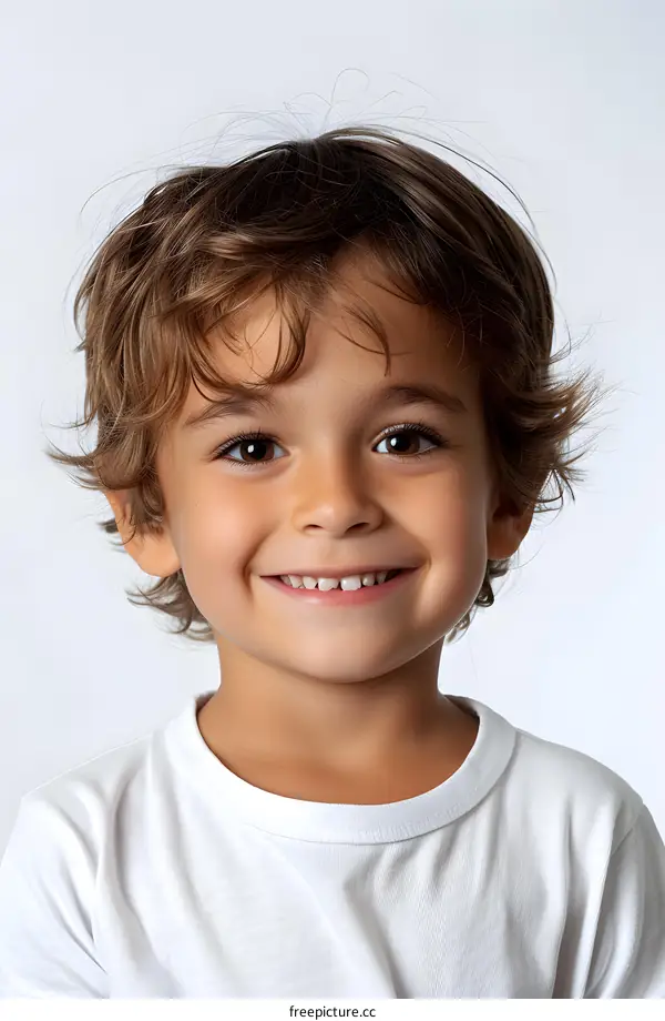 Smiling Caucasian Boy Portrait