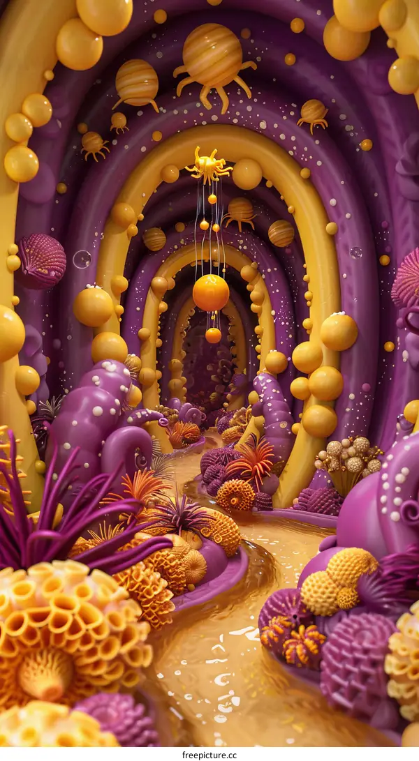 Surreal organic tunnel