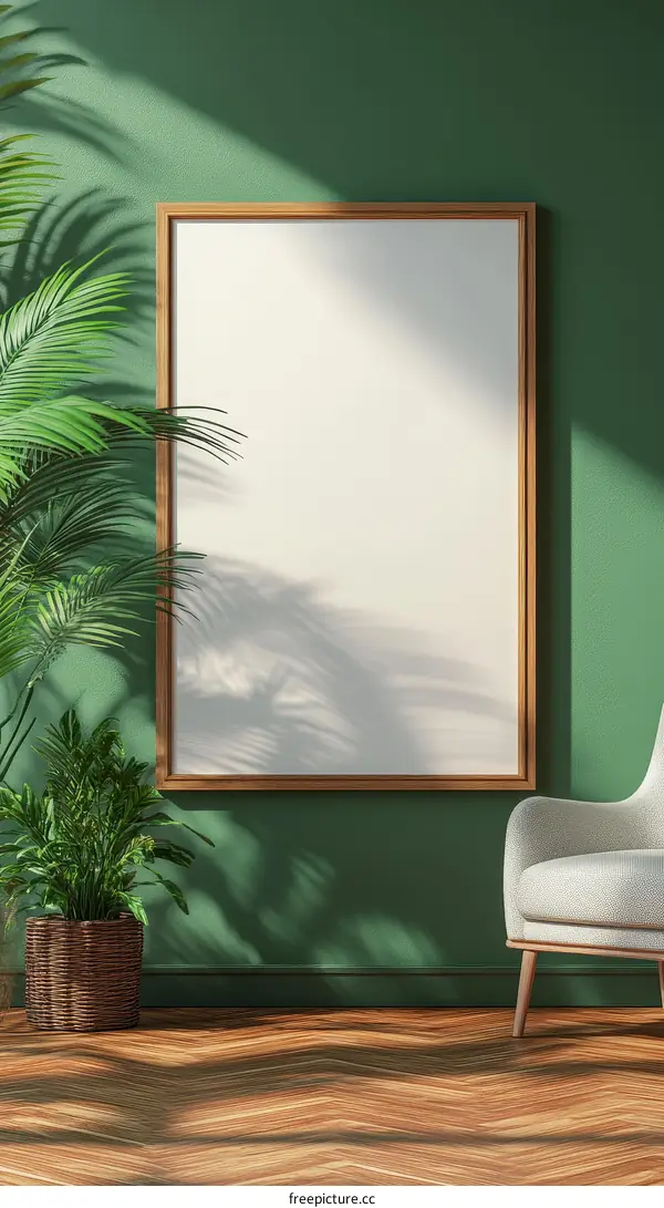 Modern Interior Design with Empty Frame